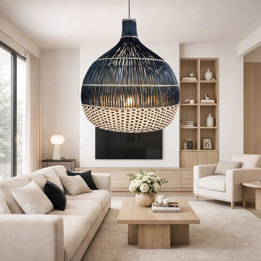 elevenpast pendant light Thembi Rattan Dome Pendant Lights - Various Colours