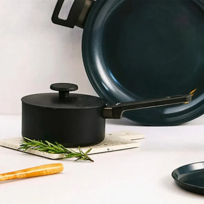 elevenpast saucepan Pan Cosy and Trendy Full Black Non-Stick Saucepan 16cm CT4776541/6