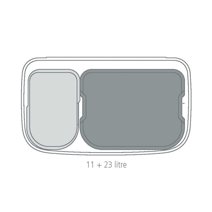 Brabantia waste bin Bo Pedal Bin 11 + 23 Litre in White | Matt Black | Platinum | Matt Steel