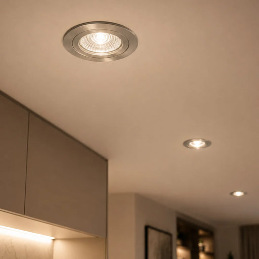 elevenpast down Light Twist Aluminium Downlight in Satin Chrome D108SC 6007328362807