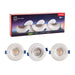 elevenpast LED Bulbs 95mm White Round LED Downlight 3 Pack - 5W Warm White D157WW 6009551804178