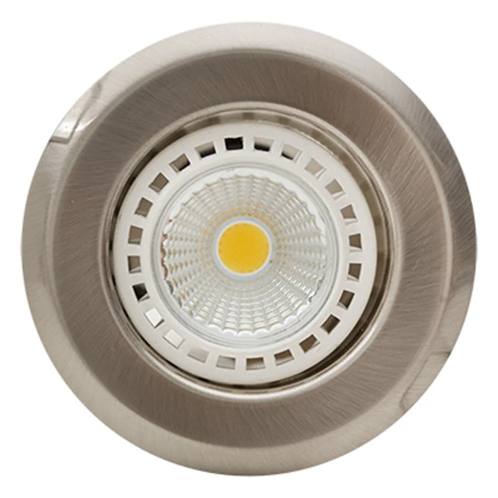 elevenpast down Light Satin Chrome 85mm Straight Recessed Downlight – GU10 – Various Colours D45SC 6007328010838