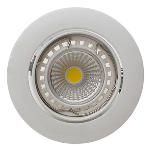 elevenpast down Light White Tilt Curved Rim GU10 Recessed Downlight 83mm – Various Colours D62W 6007328329886