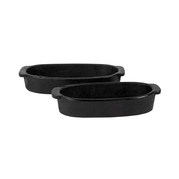 Hertex Haus Decorative Bowls Onyx / Small Makoro Wooden Bowl in Nutmeg or Onyx | Small or Large DEC02773