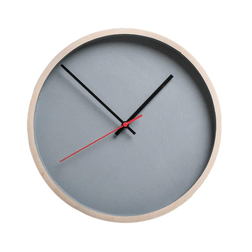 elevenpast Clocks Grey Deep Frame Round Wall Clock Natural | Turquoise | Black | Grey DEEPFRAMEROUNDCLOCKG