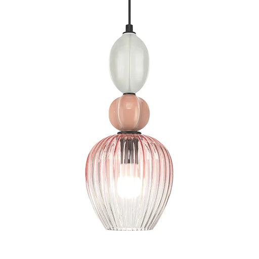 elevenpast Pendant Croft Orb Pink Ceramic and Glass Pendant Light