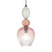 elevenpast Pendant Croft Orb Pink Ceramic and Glass Pendant Light