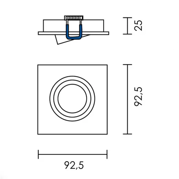 elevenpast down wall light Axiom Tilt GU10 Downlight