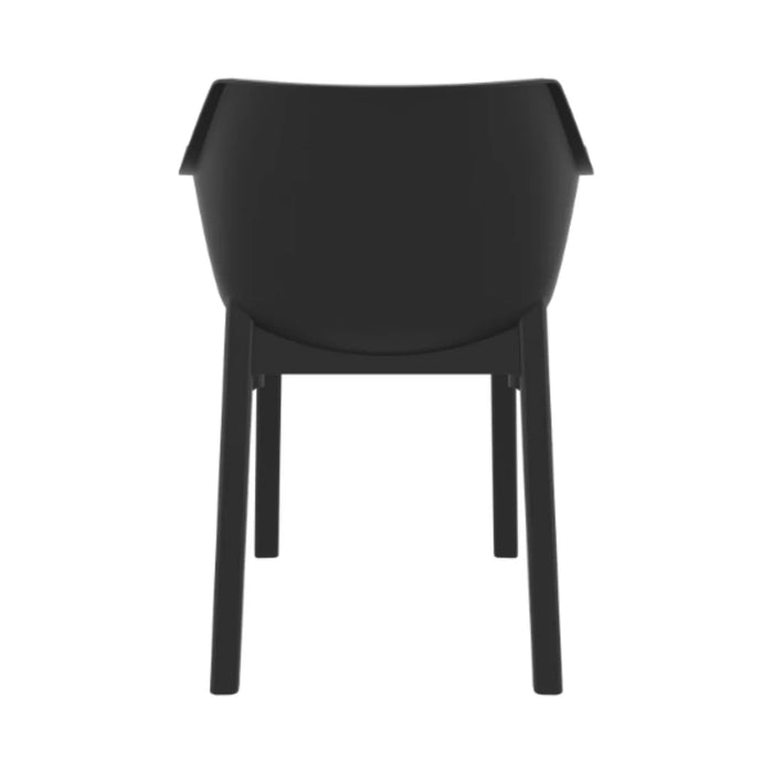 elevenpast Chairs Dora Stackable Outdoor Arm Chair – Black | Taupe