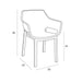 elevenpast Chairs Dora Stackable Outdoor Arm Chair – Black | Taupe