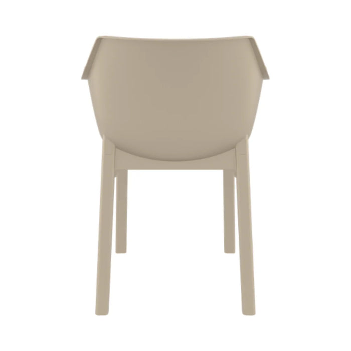 elevenpast Chairs Dora Stackable Outdoor Arm Chair – Black | Taupe