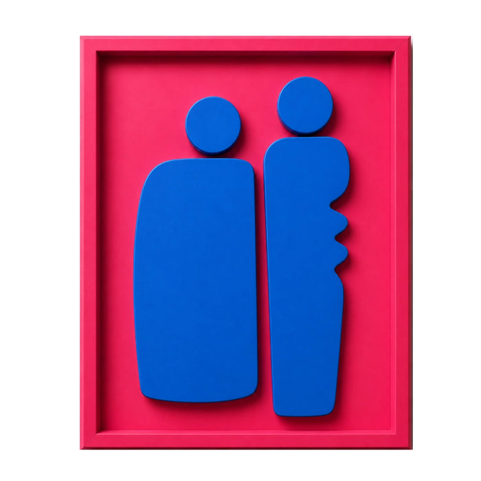 Duo Wooden Wall Art | Pink and Blue