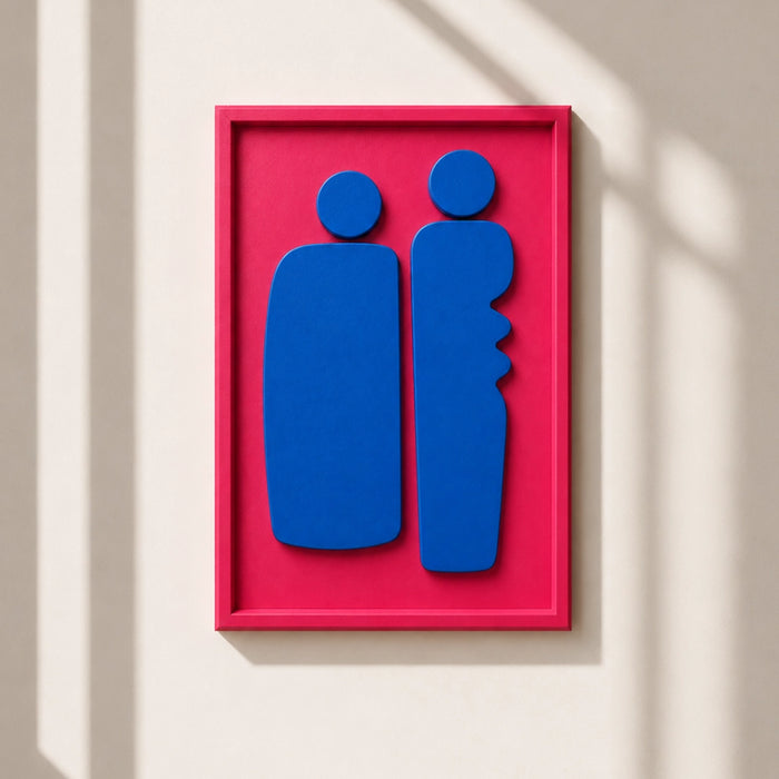 Duo Wooden Wall Art | Pink and Blue
