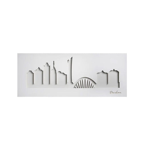 elevenpast Wall art White Durban Skyline Wall Art Black | White DURBANSKYLINEW