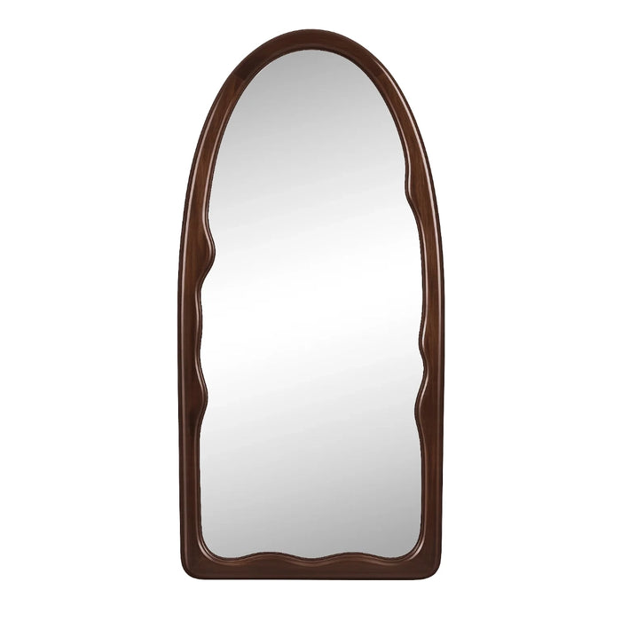 Irregular Arch Wood Mirror in Dark Wallnut | Walnut | Natural - Small | Large