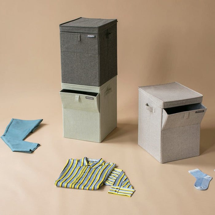 elevenpast laundry bin Brabantia Stackable Laundry Box – 35 Litre Green | Grey | Pepper Black