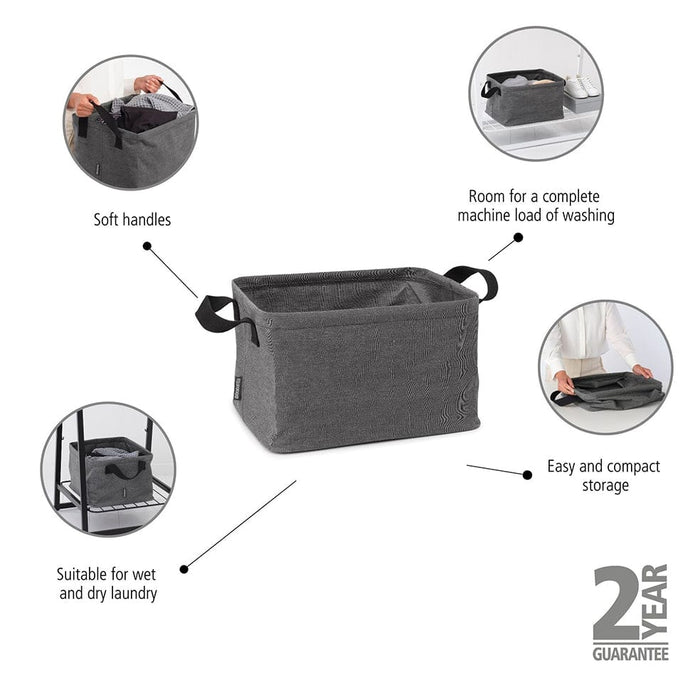 Brabantia laundry basket Foldable Laundry Basket 35 litre - Black | Grey