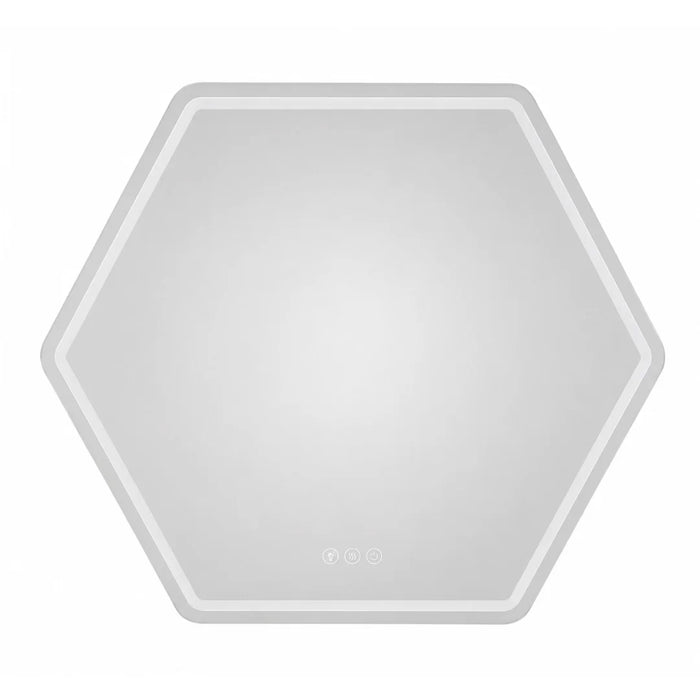 elevenpast Bathroom Mirror Colette Geometric Illuminated LED Bathroom Mirror with Defogger E89146CI1834
