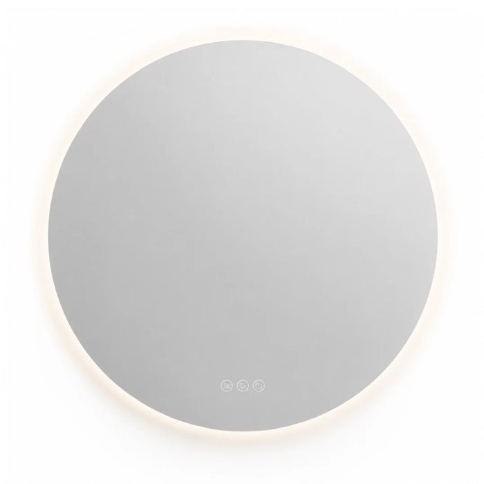 elevenpast Bathroom Mirror Dara Round Illuminated LED Bathroom Mirror with Defogger – 80cm E89147CI1834