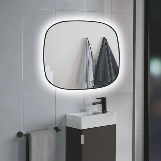 elevenpast Bathroom Mirror Sharon Illuminated CCT LED Black Bathroom Mirror with Defogger E89156CI1834