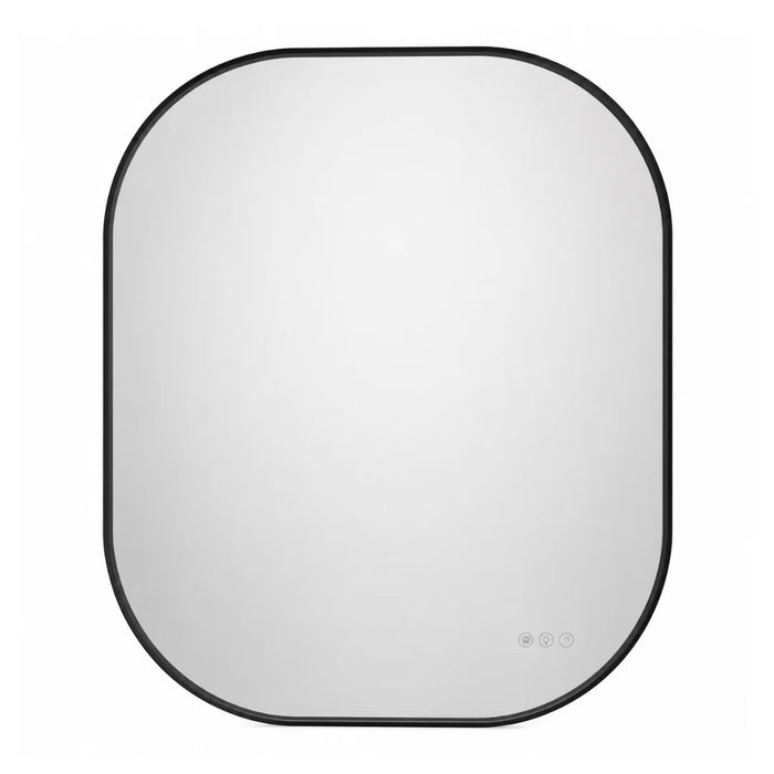 elevenpast Bathroom Mirror Sharon Illuminated CCT LED Black Bathroom Mirror with Defogger E89156CI1834