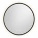 elevenpast Bathroom Mirror Sharon Round 80cm Black Framed Illuminated LED Bathroom Mirror with Defogger E89157CI1834