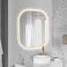 elevenpast Bathroom Mirror Sharon Illuminated CCT LED Gold Bathroom Mirror with Defogger E89193CI1834