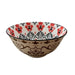 elevenpast Bowls Black & Orange Fleurs Ceramic Eastern Bowl Set Of 6 | 5 Styles EASTB001F