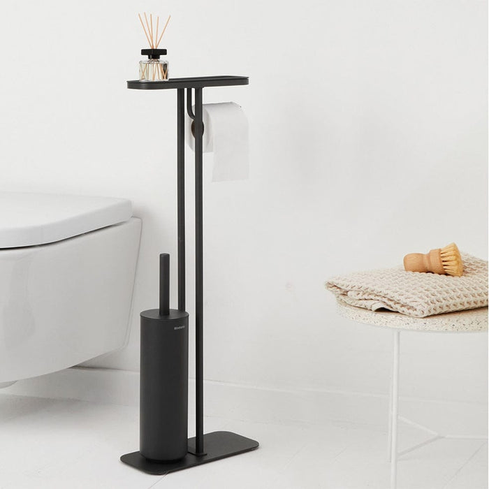 Brabantia Toilet Brush and Holder MindSet Toilet Butler - Mineral Grey | Mineral White