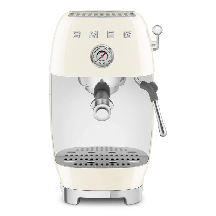 SMEG Coffee Makers & Espresso Machines Cream Smeg Espresso Manual Coffee Machine with Cold Brew Function ECF03CREU