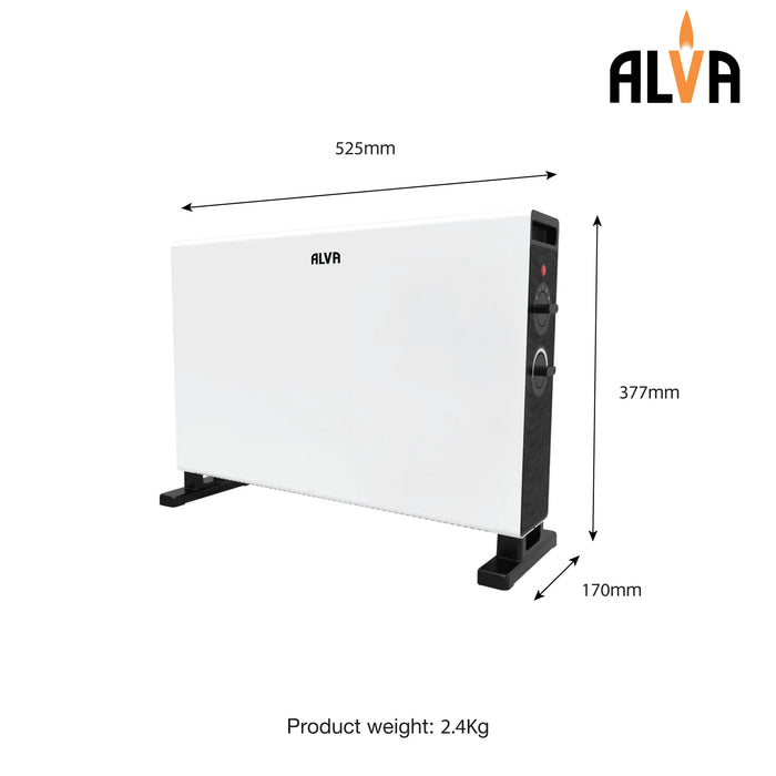 ALVA Heater ALVA Electronic Convection Heater White | Smooth Design | 2000W EIH208