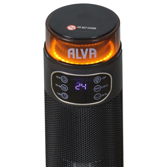 ALVA Heater ALVA Electric Tower Fan Heater | Light Effect Design | LED Display Panel | Remote Control EIH210 6009715630353