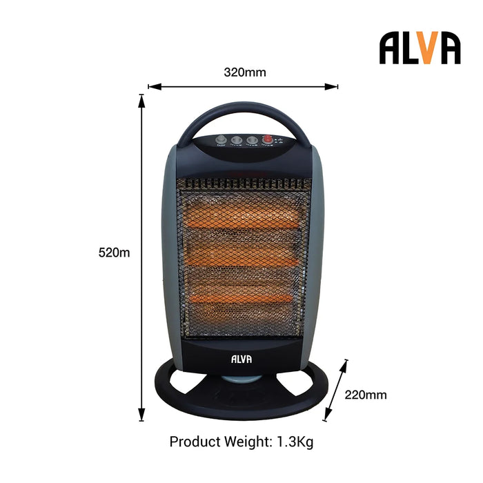 ALVA Heater ALVA Electric Quartz Heater 1200W EIH422