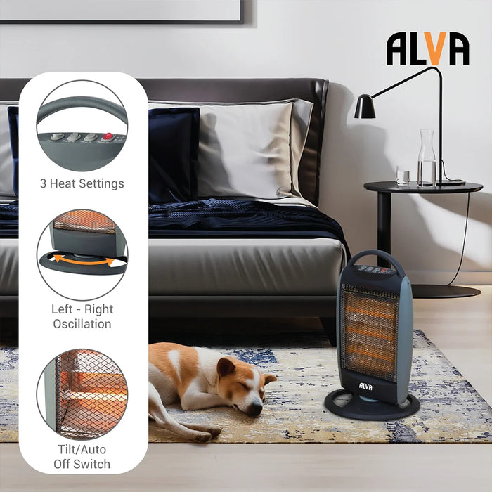 ALVA Heater ALVA Electric Quartz Heater 1200W EIH422