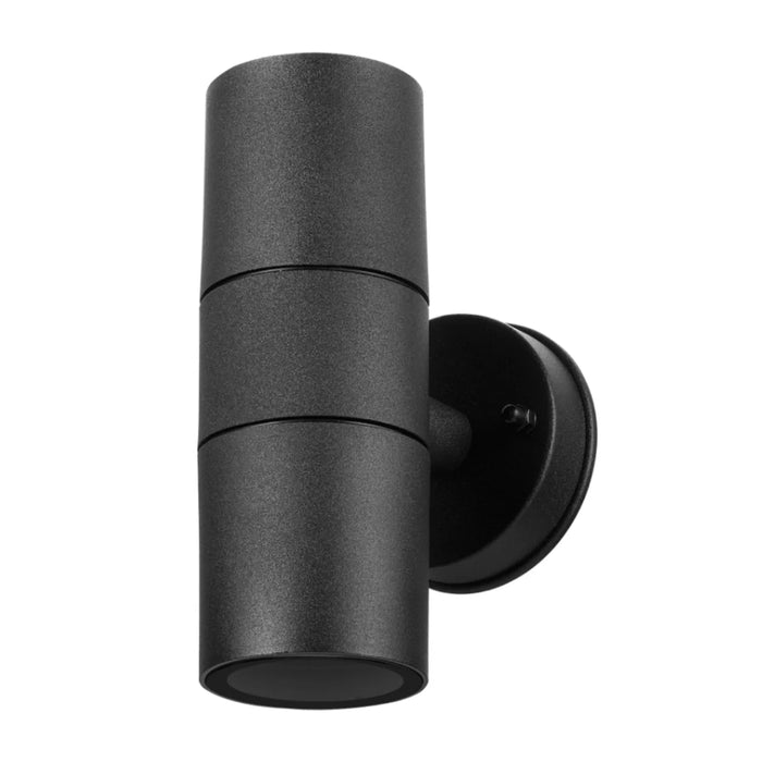 elevenpast Wall Light Black Ellies Ash Series AC Dual Beam Outdoor Wall Light - GU10 Base White | Black ELL-5016-BK