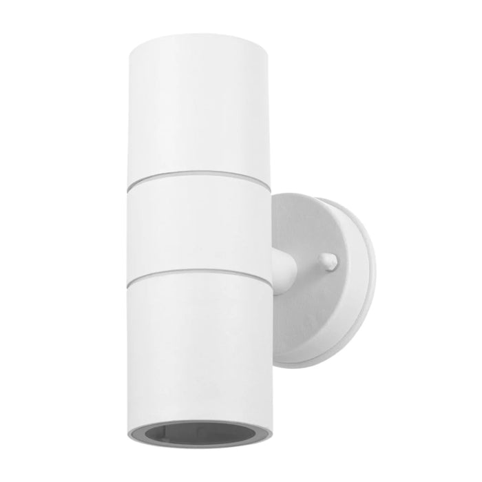 elevenpast Wall Light White Ellies Ash Series AC Dual Beam Outdoor Wall Light - GU10 Base White | Black ELL-5016-WT