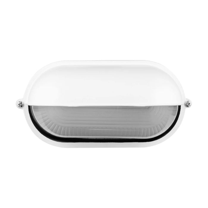 elevenpast Wall Light Ellies Arc Series - Large AC Oval Bulkhead - E27 Base White | Black