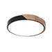 elevenpast Ceiling Light Medium Elenore LED Metal and Wood Ceiling Black ELR-0001-BW