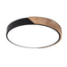 elevenpast Ceiling Light Large Elenore LED Metal and Wood Ceiling Black ELR-0002-BW