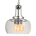 elevenpast Pendant Lights Nora Metal and Glass Pendant Light Chrome ELR-1006-GC