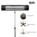 ALVA Heater ALVA Electric Infrared Heater | Telescopic Stand and Remote Control | Wall-mountable EPH650 6009715630377