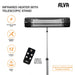 ALVA Heater ALVA Electric Infrared Heater | Telescopic Stand and Remote Control | Wall-mountable EPH650 6009715630377