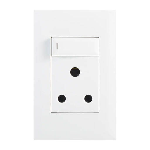 elevenpast switch White 4x2 16A Switched Wall Socket – Black | White EPL231 WHITE 6007226092011