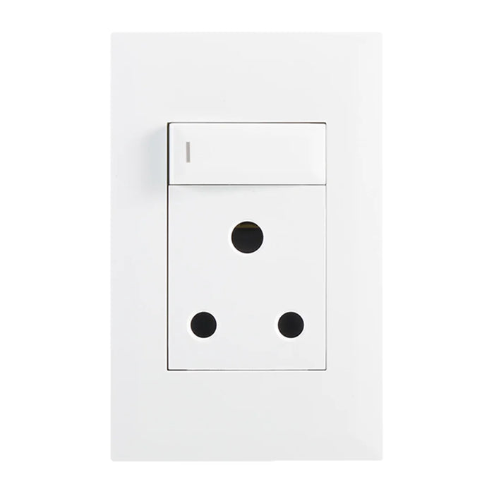 elevenpast switch White 4x2 16A Switched Wall Socket – Black | White EPL231 WHITE 6007226092011