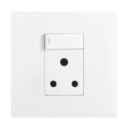elevenpast switch White 4x4 16A Switched Wall Socket – Black | White EPL232 WHITE 6007226092028