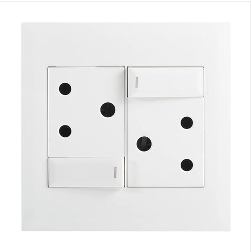 elevenpast switch White Double 16A Switched Wall Socket – Black | White EPL233 WHITE 6007226092035