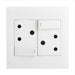 elevenpast switch White Double 16A Switched Wall Socket – Black | White EPL233 WHITE 6007226092035