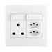 elevenpast switch White Multi-Socket Wall Outlet 16A Switched Socket and Dual Slim 2-Pin Sockets – Black | White EPL235 WHITE 6007226092059