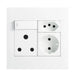 elevenpast switch White Multi-Socket Wall Outlet with 16A Switched Plug and Schuko Socket – Black | White EPL236 WHITE 66007226092066