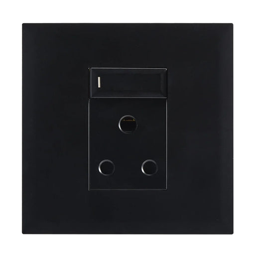 elevenpast switch Black 4x4 16A Switched Wall Socket – Black | White EPL282 6007226092080